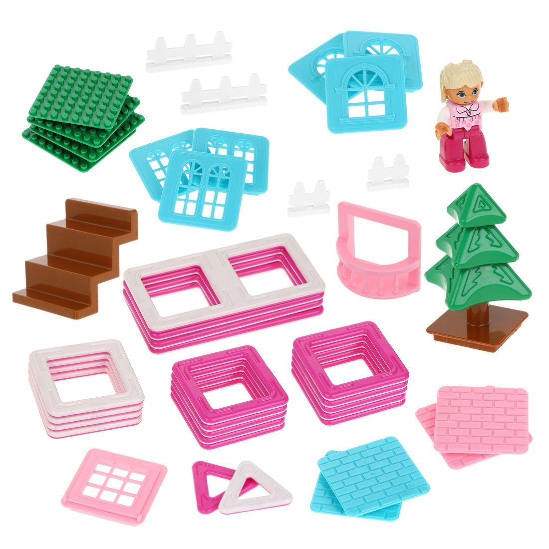 Магнитный конструктор Домик в лесу, 42 детали, для девочек