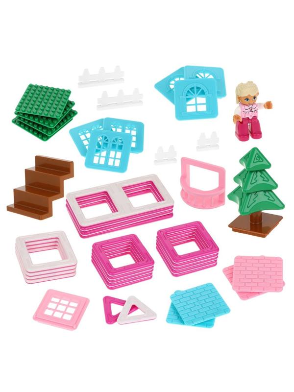 Магнитный конструктор Домик в лесу, 42 детали, для девочек