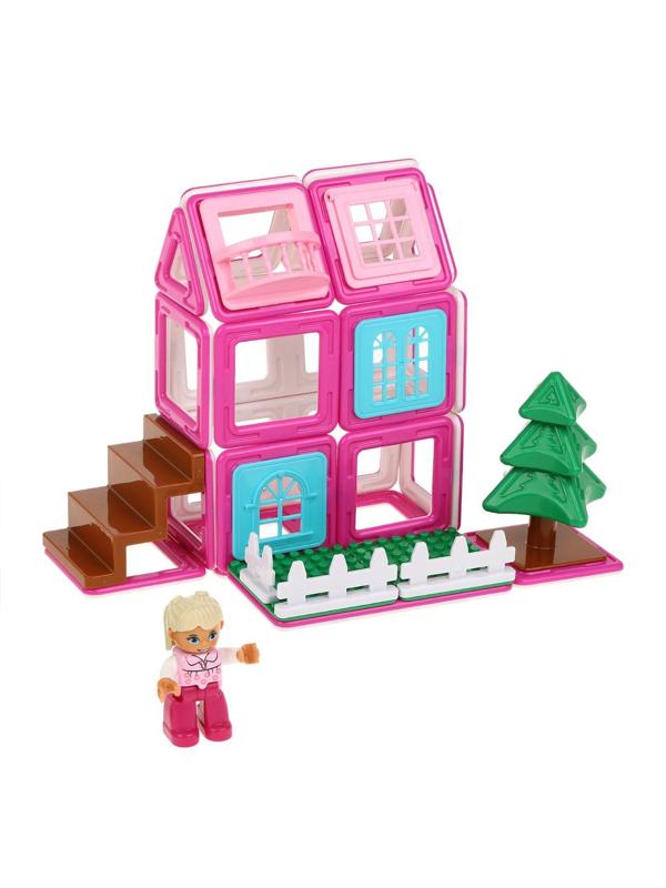 Магнитный конструктор Домик в лесу, 42 детали, для девочек