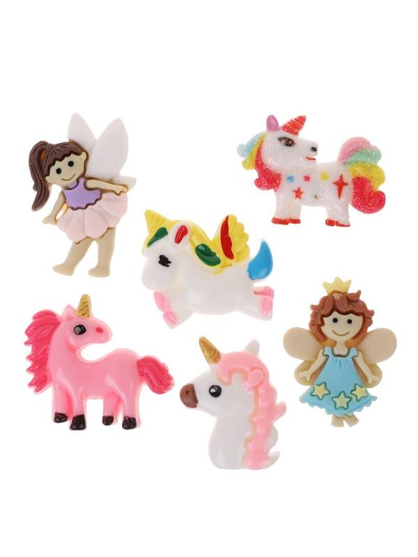 Набор раскопок Единороги, 6 фигурок, наклейки