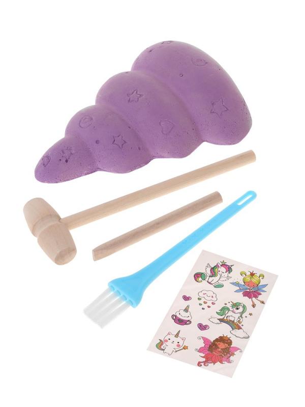 Набор раскопок Единороги, 6 фигурок, наклейки