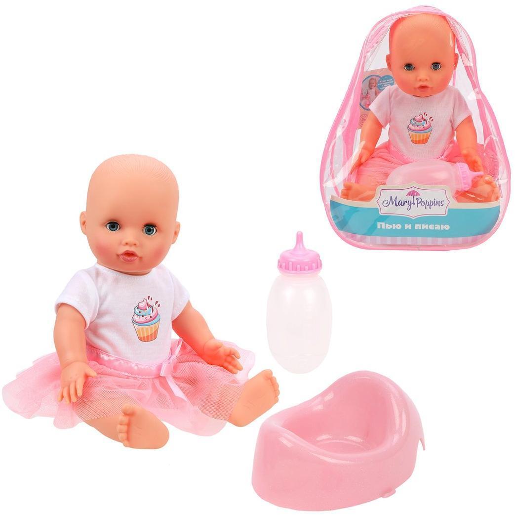 Пупс девочка Пью и писаю, 30 см, рюкзак.