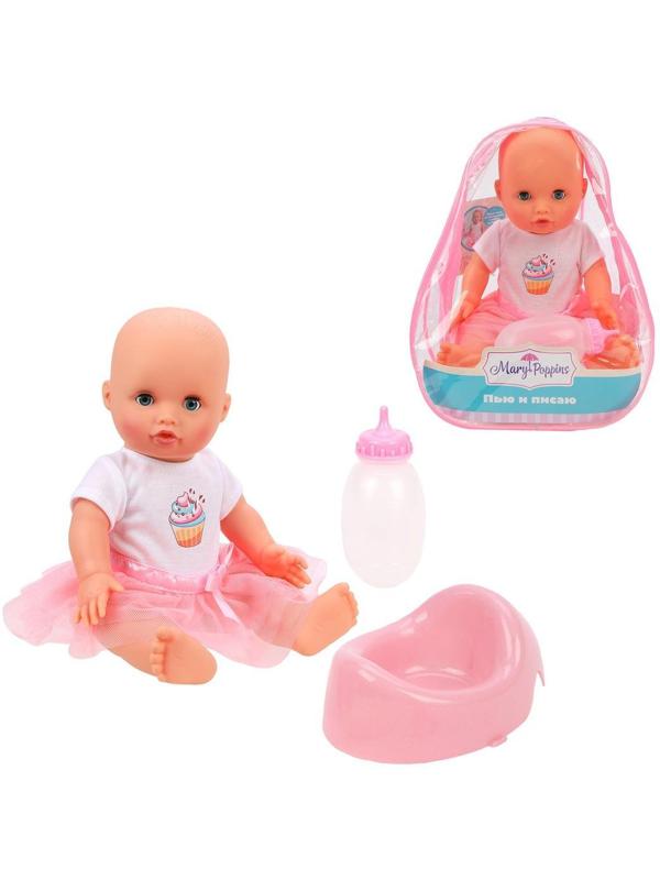 Пупс девочка Пью и писаю, 30 см, рюкзак.