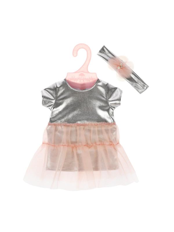 Одежда для кукол 38-43см, платье с повязкой Модница