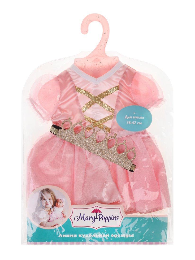 Одежда для кукол 38-43см, платье и повязка Принцесса