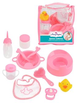 Набор аксессуаров для куклы в сумке Уроки заботы 11пр.