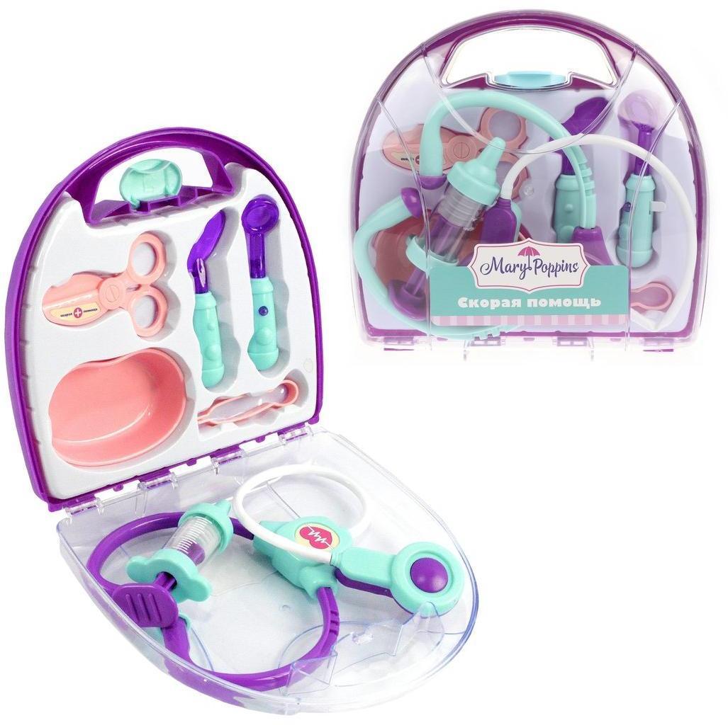Медицинский набор  Скорая помощь в чемоданчике 7пр., фиолет.