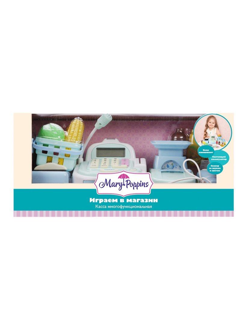 Касса эл. Играем в магазин, голубая