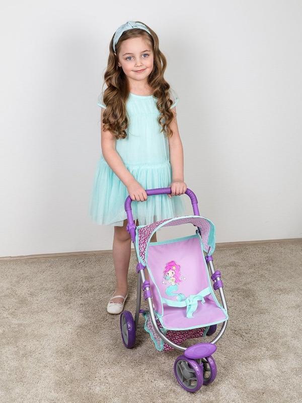 Коляска прогулочная трехколесная Русалка 52,5*36,5*58,5 см