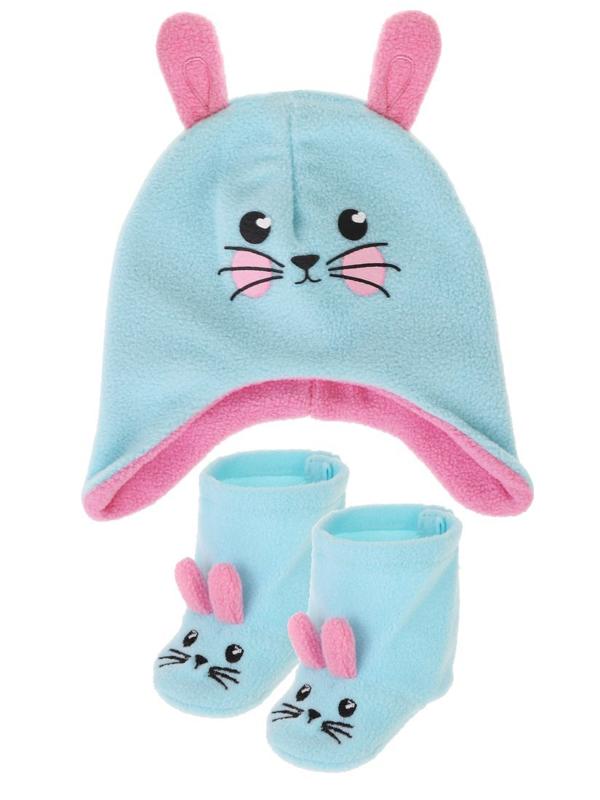 Набор “Зайка шапочка и сапожки для куклы 43 см