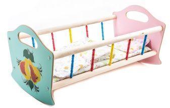 Кроватка для кукол деревянная бол., в ассорт.