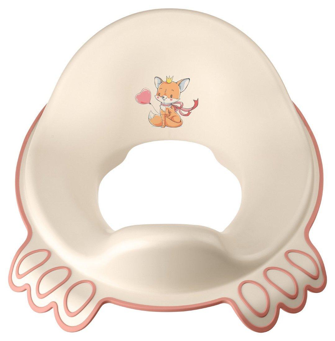 Накладка на унитаз детская с декором светло-розовая