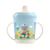 Поильник с ручками и декором, 320 мл, светло-голубой