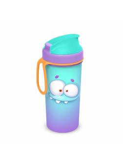 Бутылка детская с декором и петлей 400 мл Голубой