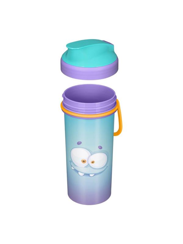 Бутылка детская с декором и петлей 400 мл Голубой