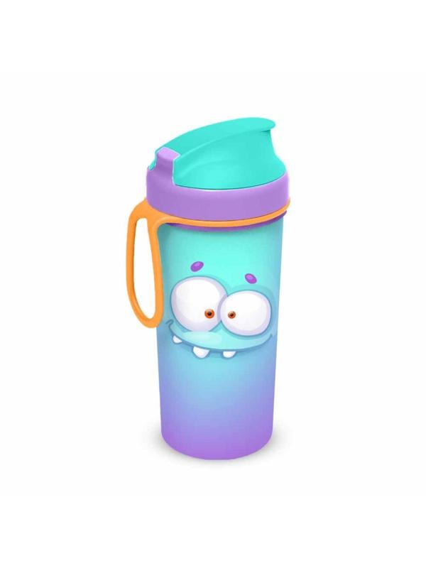 Бутылка детская с декором и петлей 400 мл Голубой