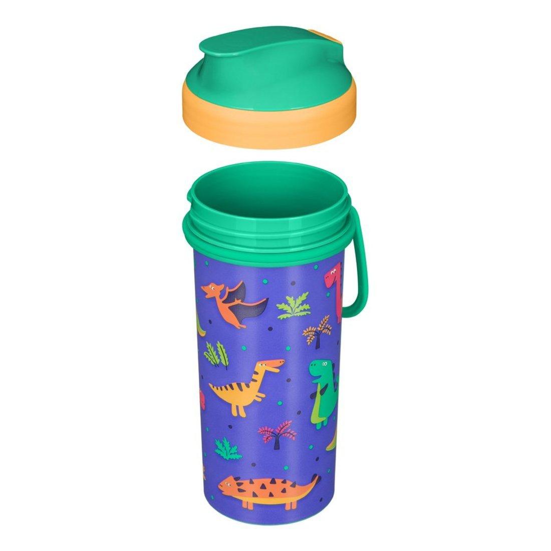 Бутылка детская с декором и петлей 400 мл Зеленый