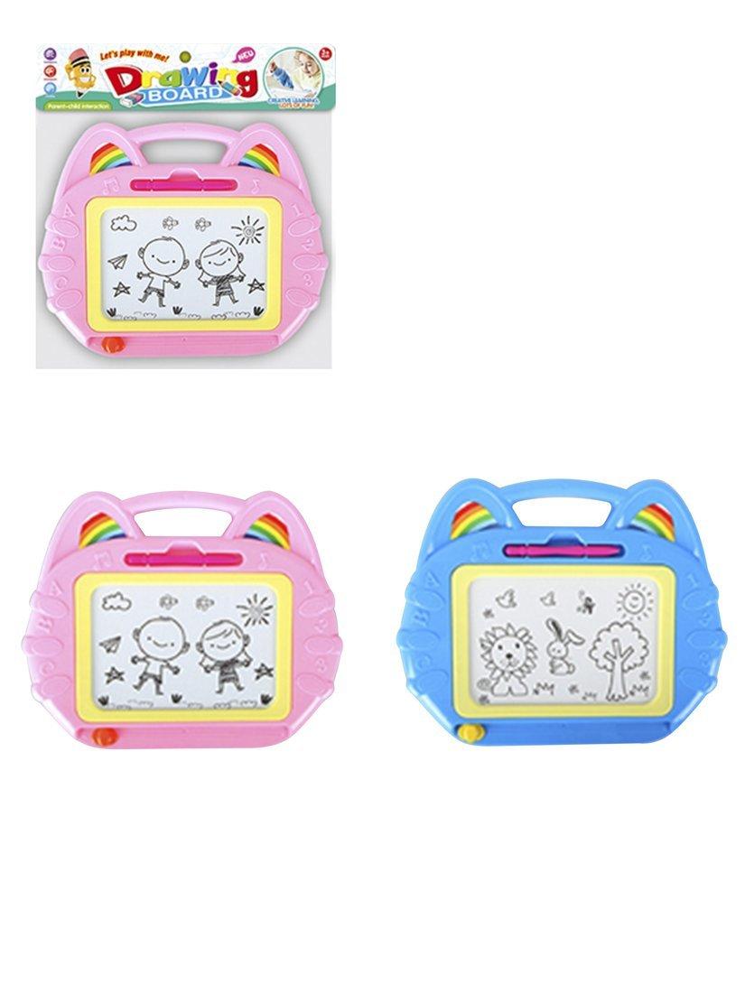 Доска для рисования магнитная цветная, 31×2,5×25 см, в ассорт., пакет