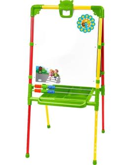 Мольберт двусторонний - Доска знаний, растущий (желто-красный)