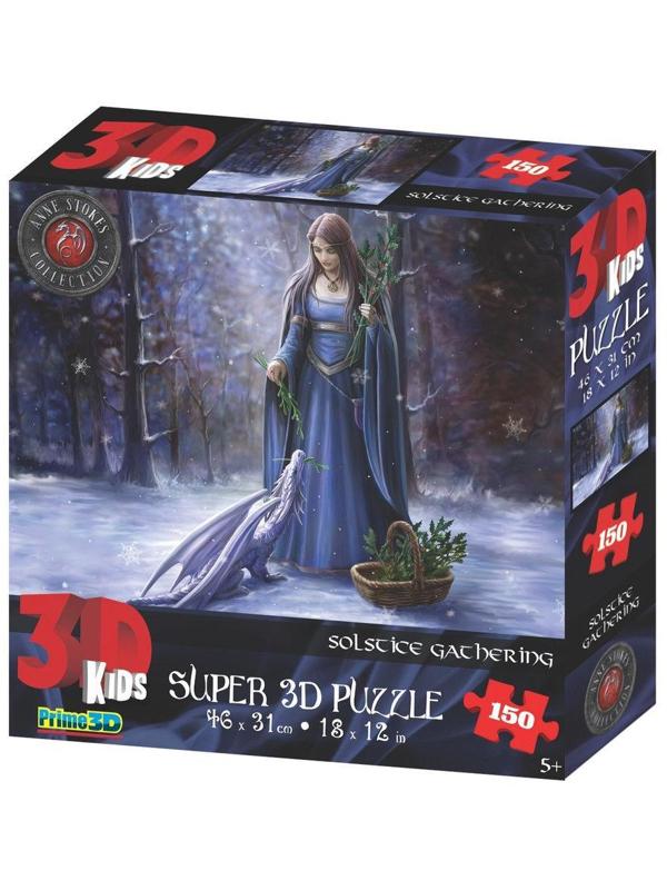 Пазл Super 3D Зимнее утро, 150 детал.