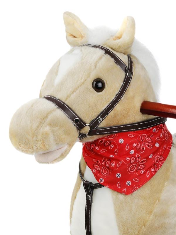 Лошадка-качалка на колесах 78 см, мелодия, звук галоп., эл.пит.3*AA не вх.в
комплект, открыв. рот., машет хвостом