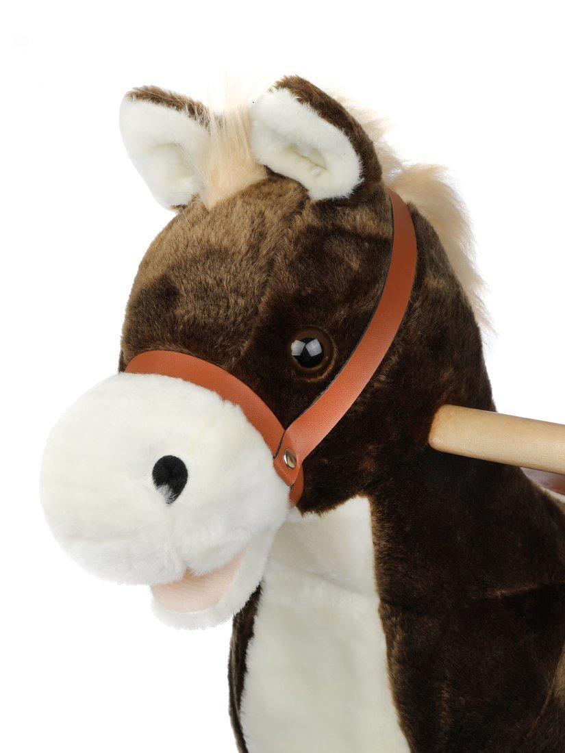 Лошадка-качалка 74 см, мелодия, звук галоп., открыв. рот., машет хвостом