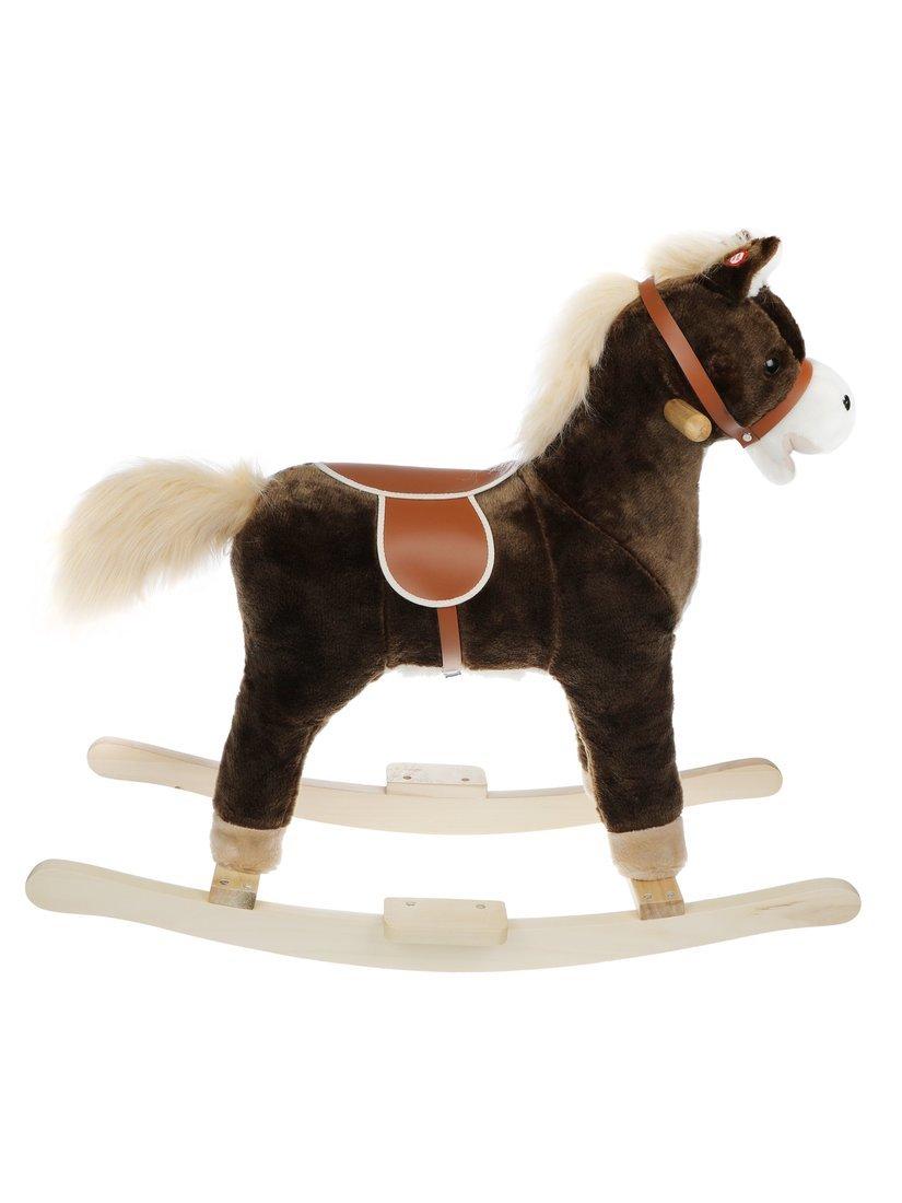 Лошадка-качалка 74 см, мелодия, звук галоп., открыв. рот., машет хвостом