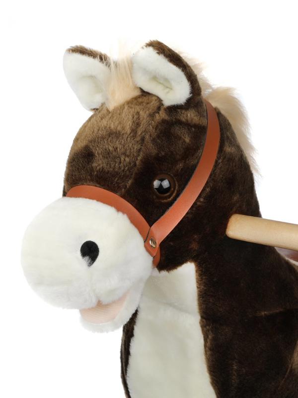 Лошадка-качалка 74 см, мелодия, звук галоп., открыв. рот., машет хвостом