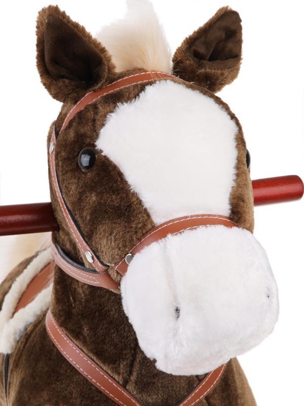 Лошадка-качалка 78 см, мелодия, звук галоп., открывает рот, машет хвостом,
эл.пит.AA*3шт. не вх.в комплект