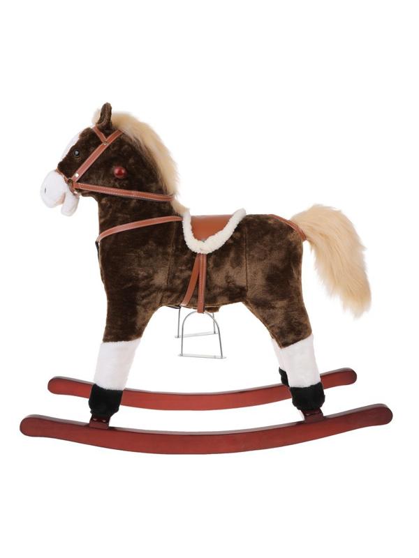 Лошадка-качалка 78 см, мелодия, звук галоп., открывает рот, машет хвостом,
эл.пит.AA*3шт. не вх.в комплект