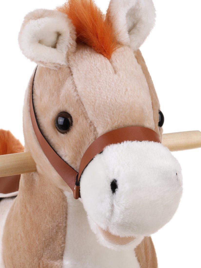 Лошадка-качалка 74 см, мелодия, звук галоп., открывает рот, машет хвостом,
эл.пит.AA*3шт. не вх.в комплект