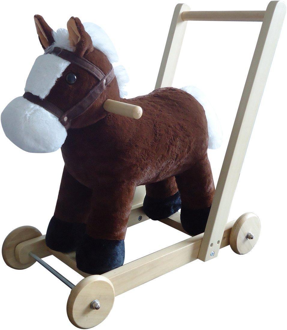 Ходунки-каталка Лошадка, 53 см, плюш, звук, эл.пит.LR44*3шт.вх.в комплект