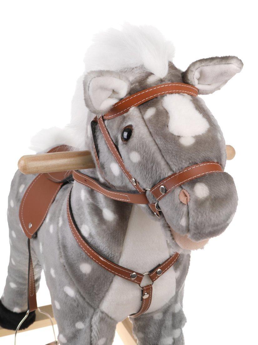 Качалка Лошадь в яблоках 62 см, звук, подвижные рот и хвост,эл.пит.AA*3шт. не
вх. в компл., кор.