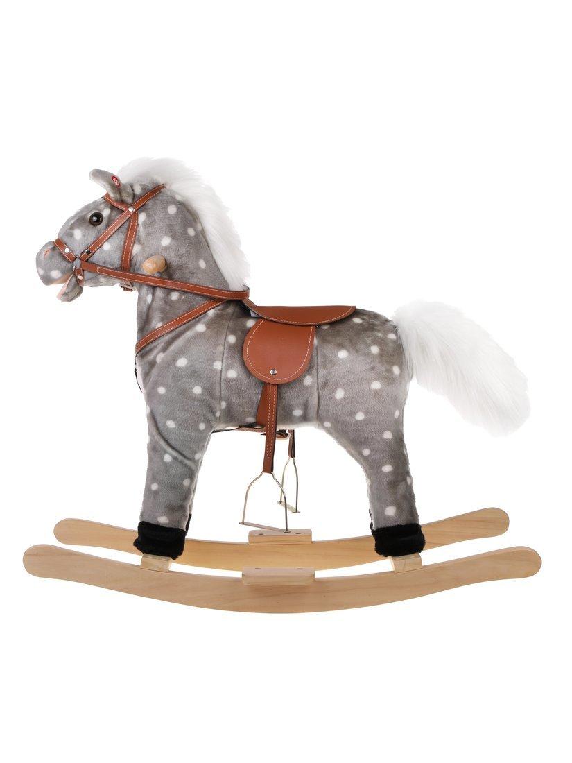 Качалка Лошадь в яблоках 62 см, звук, подвижные рот и хвост,эл.пит.AA*3шт. не
вх. в компл., кор.