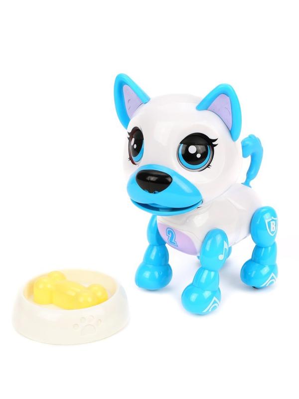 Собака эл., Любимец, свет, звук, рус.озвуч., сенсор.упр., встроен.аккум., USB
шнур, косточка 1шт, миска 1 шт.