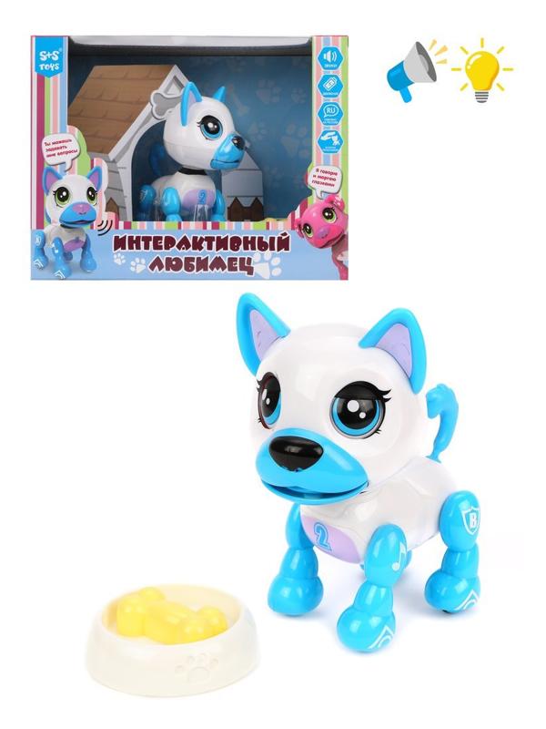 Собака эл., Любимец, свет, звук, рус.озвуч., сенсор.упр., встроен.аккум., USB
шнур, косточка 1шт, миска 1 шт.