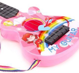 Гитара пластм.46 см, 4 струны, в ассорт, пакет