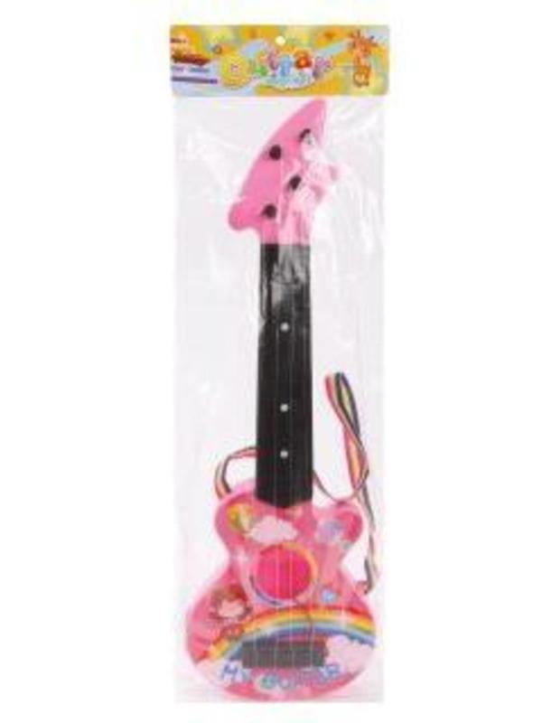 Гитара пластм.46 см, 4 струны, в ассорт, пакет