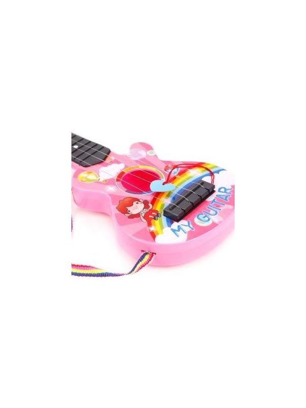Гитара пластм.46 см, 4 струны, в ассорт, пакет
