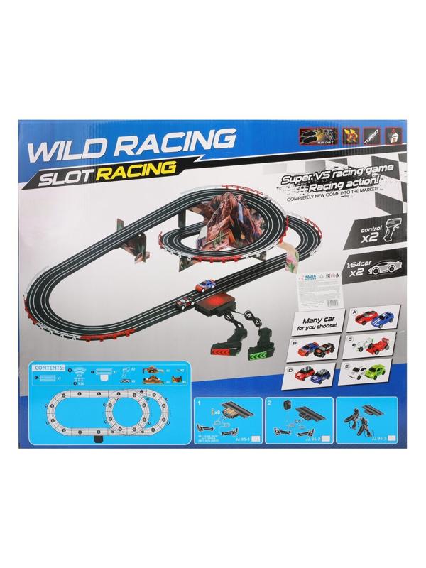 Игровой набор Автотрек, в комплекте деталей/предметов 49шт, размер трассы
55*108см, машина 1:64 - 2шт., элементы питания АА*8шт. не входят, коробка