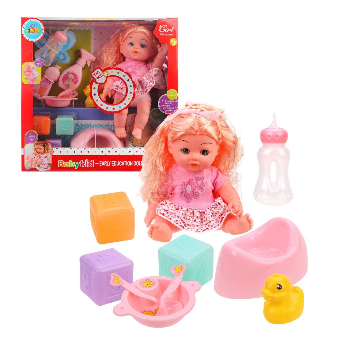 Игр. набор Мой малыш,звук, в компл. кукла 35 см, аксесс. 12 предм., эл. пит.
AG13х2шт. вх. в компл., кор