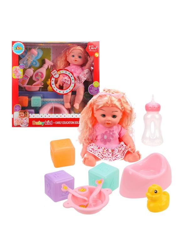 Игр. набор Мой малыш,звук, в компл. кукла 35 см, аксесс. 12 предм., эл. пит.
AG13х2шт. вх. в компл., кор