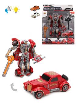 Робот-машина, свет, звук, в комплекте: тестовые эл.пит.LR44*3шт., в
ассортименте