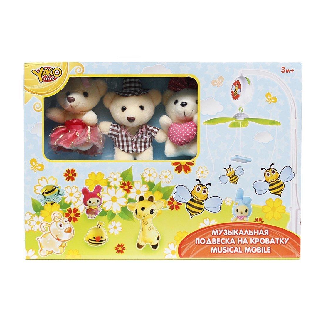 Мобиль на кроватку Зверята, э/ф, звук, бат.2*AA в компл.не вх., кор.