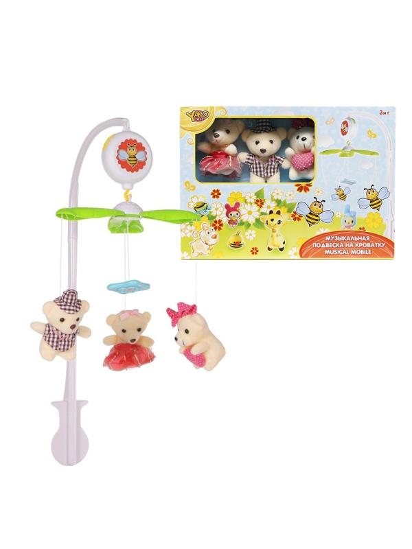 Мобиль на кроватку Зверята, э/ф, звук, бат.2*AA в компл.не вх., кор.