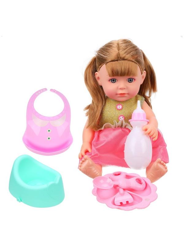 Игр. набор Мой малыш, в комплекте кукла 35 см озвуч, пьет, писает,предметов 6
шт.,эл.пит 3хAG13 вх. в комплект, кор.
