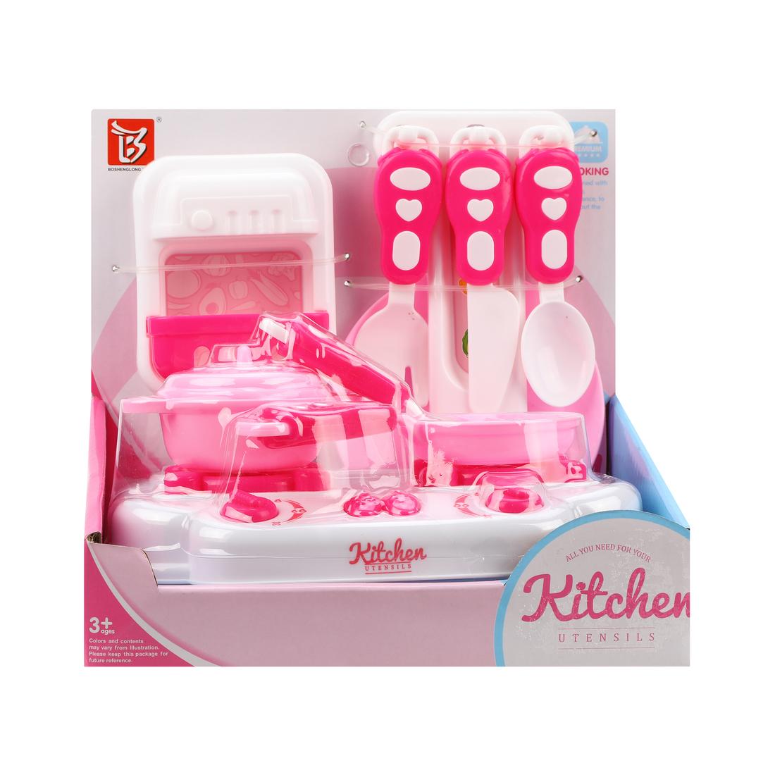 Игровой набор Плита с посудой, комплектность 11 предм., в ассорт., кор.