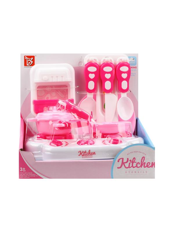 Игровой набор Плита с посудой, комплектность 11 предм., в ассорт., кор.