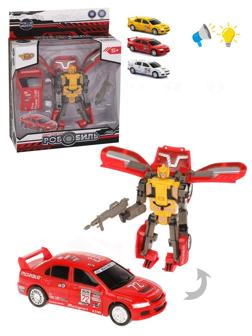 Робот-машина, свет, звук, в комплекте: тестовые эл.пит.LR41*3шт., в
ассортименте