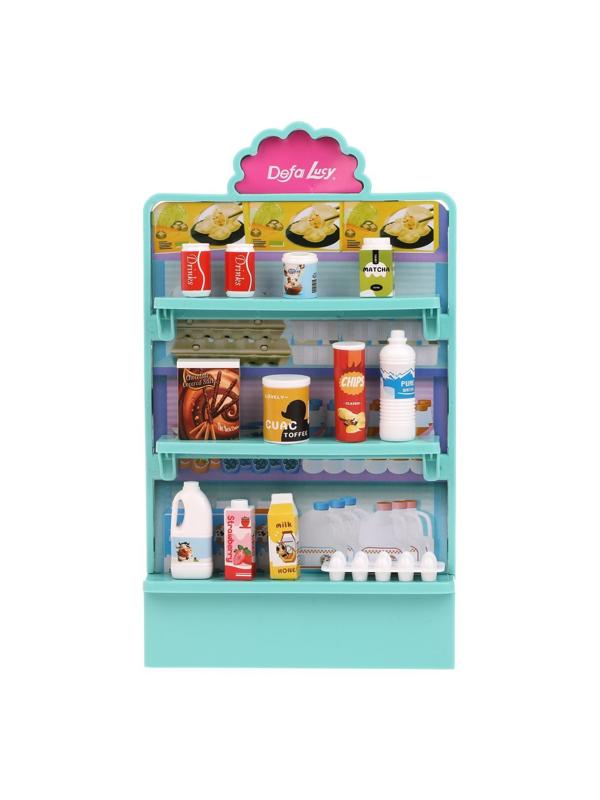 Игровой набор Defa Lucy. «Супермаркет» 2 куклы, 16 предм.в компл.